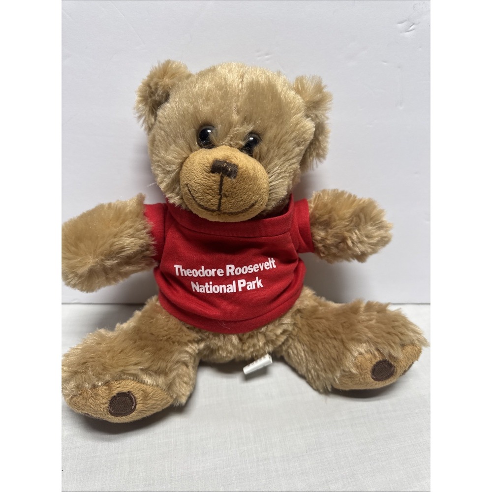 Theodore Roosevelt National Park Red T Shirt Bear Brown 8" stuffed Promotional
